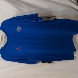 NWT Men's nike on field official apparel blue basketball shirt